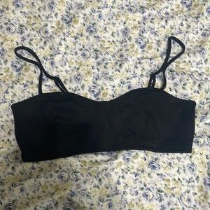 Extra cropped tee, black, forever 21, size Large